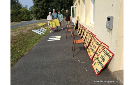 Préparatifs pour le vide greniers du 12 octobre